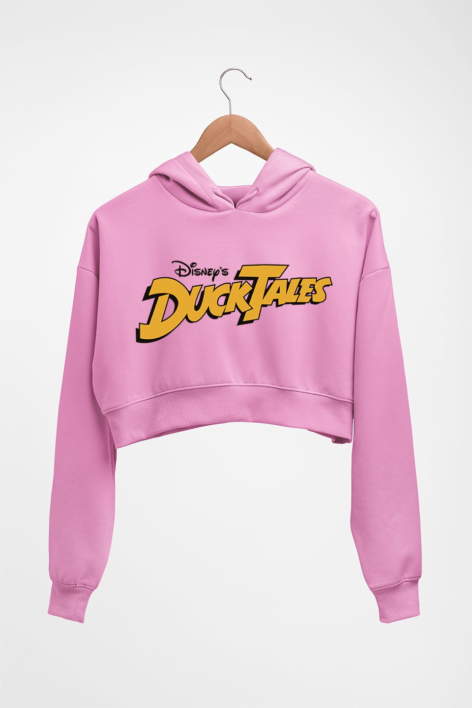 DuckTales Crop HOODIE FOR WOMEN-Light Baby Pink-Ektarfa.online