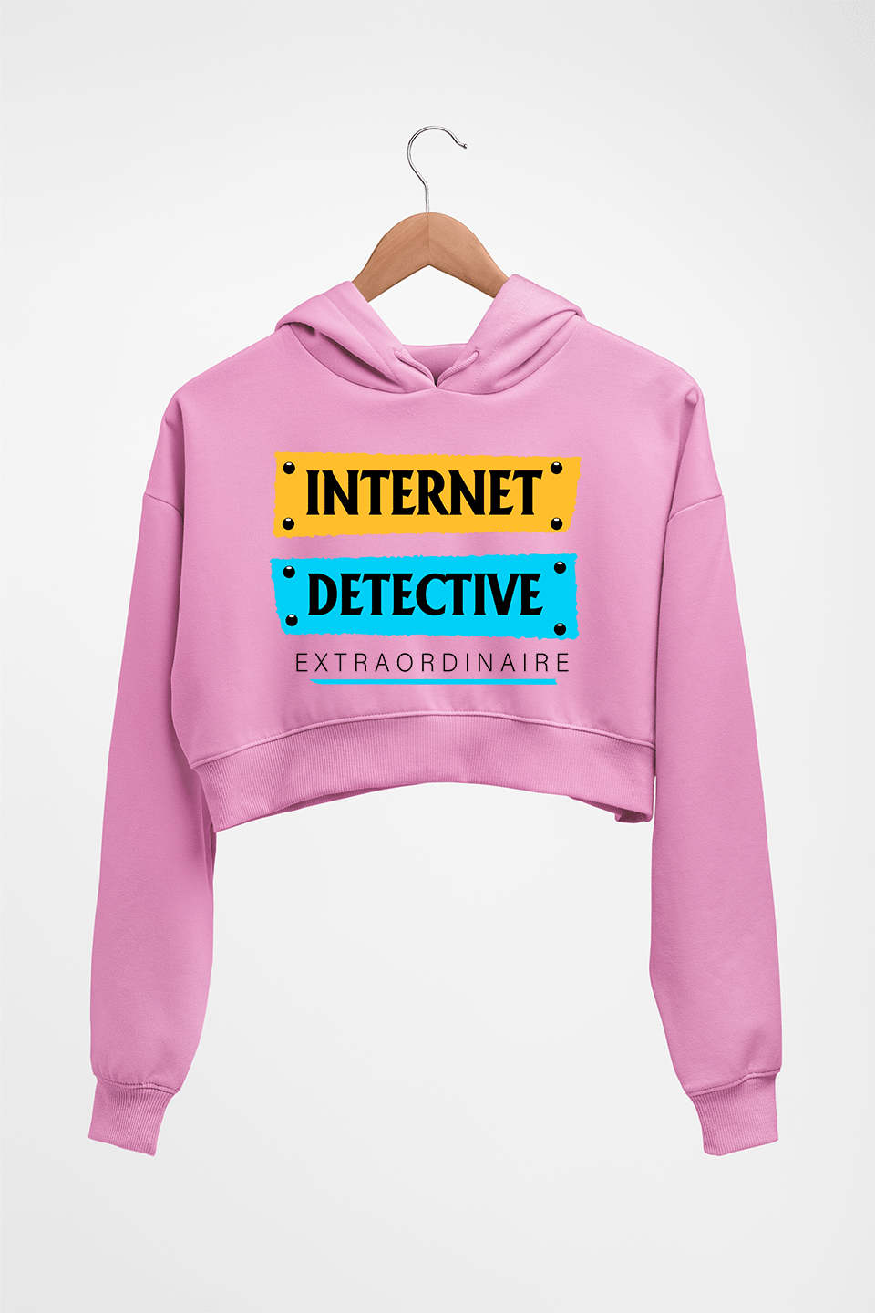Internet Crop HOODIE FOR WOMEN-Light Baby Pink-Ektarfa.online