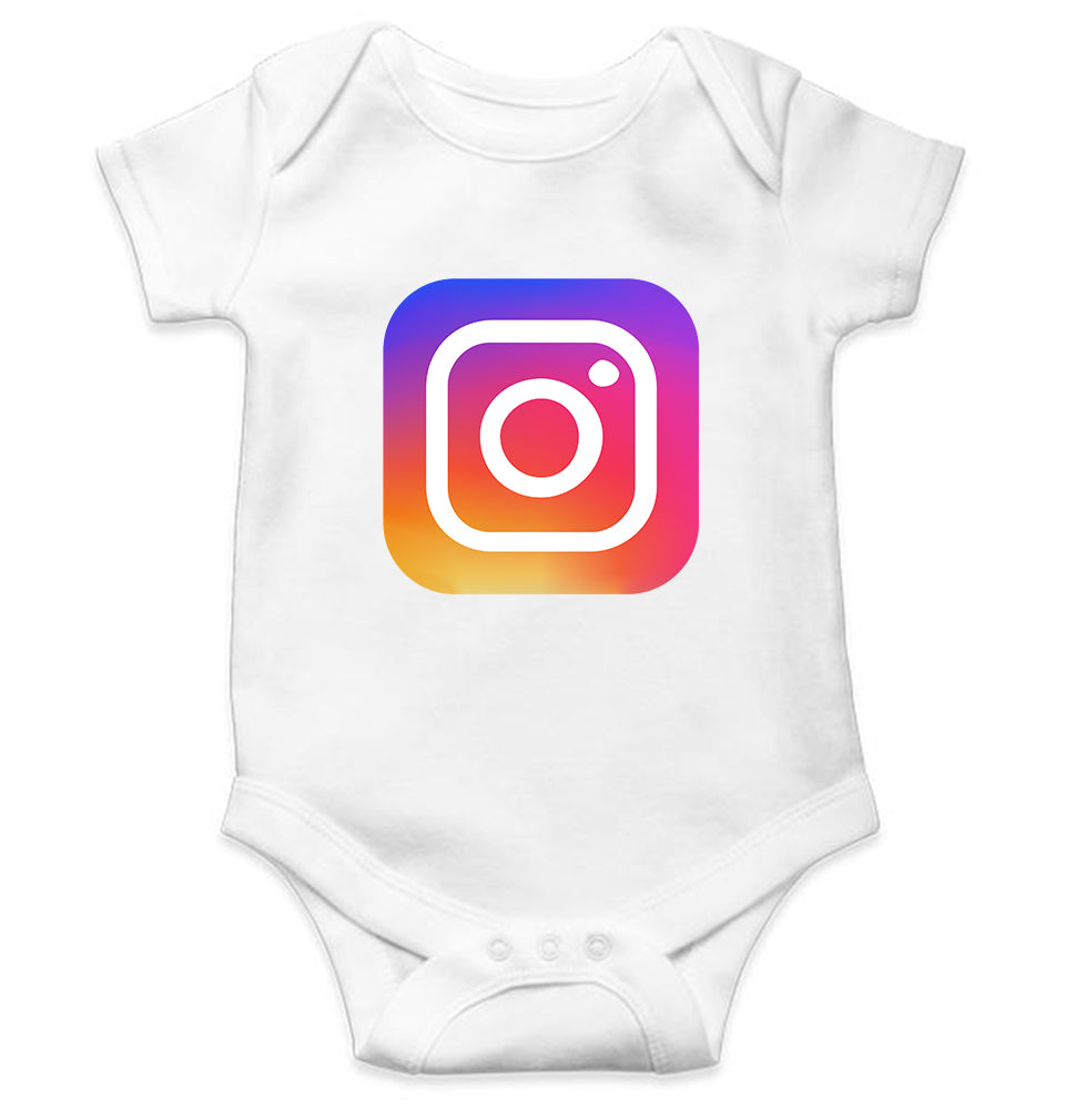 Instagram Kids Romper Kids Romper For Baby Boy/Girl-0-5 Months(18 Inches)-White-Ektarfa.online