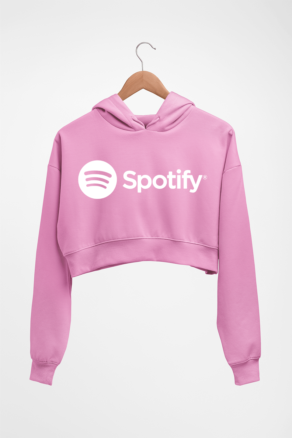 Spotify Crop HOODIE FOR WOMEN-Light Baby Pink-Ektarfa.online