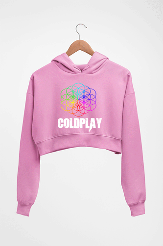 Coldplay Crop HOODIE FOR WOMEN-Light Baby Pink-Ektarfa.online