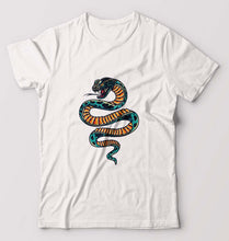 Load image into Gallery viewer, Snake T-Shirt for Men-White-Ektarfa.online
