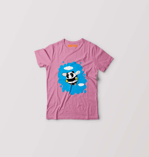 Panda Bee Kids T-Shirt for Boy/Girl-Pink-Ektarfa.online