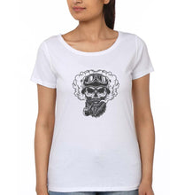 Load image into Gallery viewer, Skull T-Shirt for Women-White-Ektarfa.online
