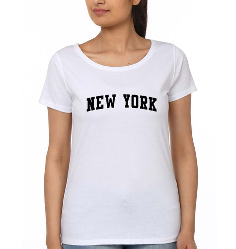 New York T-Shirt for Women-White-Ektarfa.online