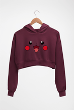 Load image into Gallery viewer, Pikachu Crop HOODIE FOR WOMEN-Maroon-Ektarfa.online
