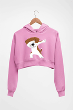 Load image into Gallery viewer, Dab Dog Crop HOODIE FOR WOMEN-Light Baby Pink-Ektarfa.online
