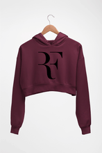 Load image into Gallery viewer, Roger Federer(RF) Crop HOODIE FOR WOMEN-Maroon-Ektarfa.online
