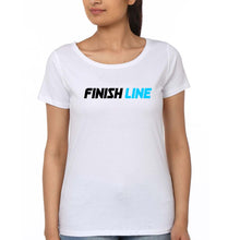 Load image into Gallery viewer, Finish Line T-Shirt for Women-White-Ektarfa.online
