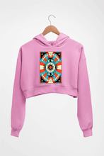 Load image into Gallery viewer, Psychedelic Peace and Love Crop HOODIE FOR WOMEN-Light Baby Pink-Ektarfa.online
