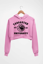 Load image into Gallery viewer, House Targaryen (GOT) Crop HOODIE FOR WOMEN-Light Baby Pink-Ektarfa.online
