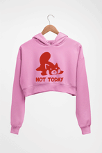 Load image into Gallery viewer, Rocket Raccoon Lazy Not Today Crop HOODIE FOR WOMEN-Light Baby Pink-Ektarfa.online

