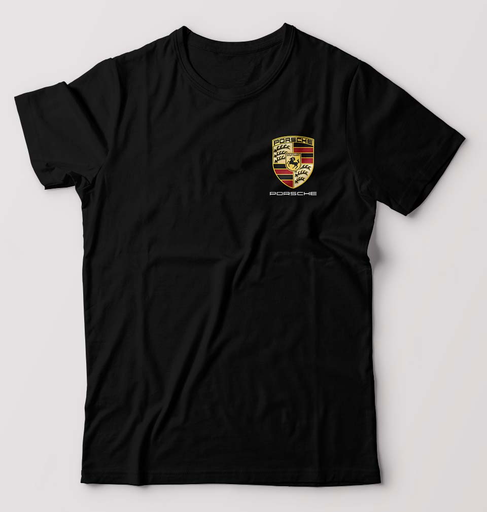 Porsche Pocket Logo T-Shirt for Men-Black-Ektarfa.online
