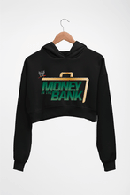 Load image into Gallery viewer, WWE Money in the Bank Crop HOODIE FOR WOMEN-Black-Ektarfa.online
