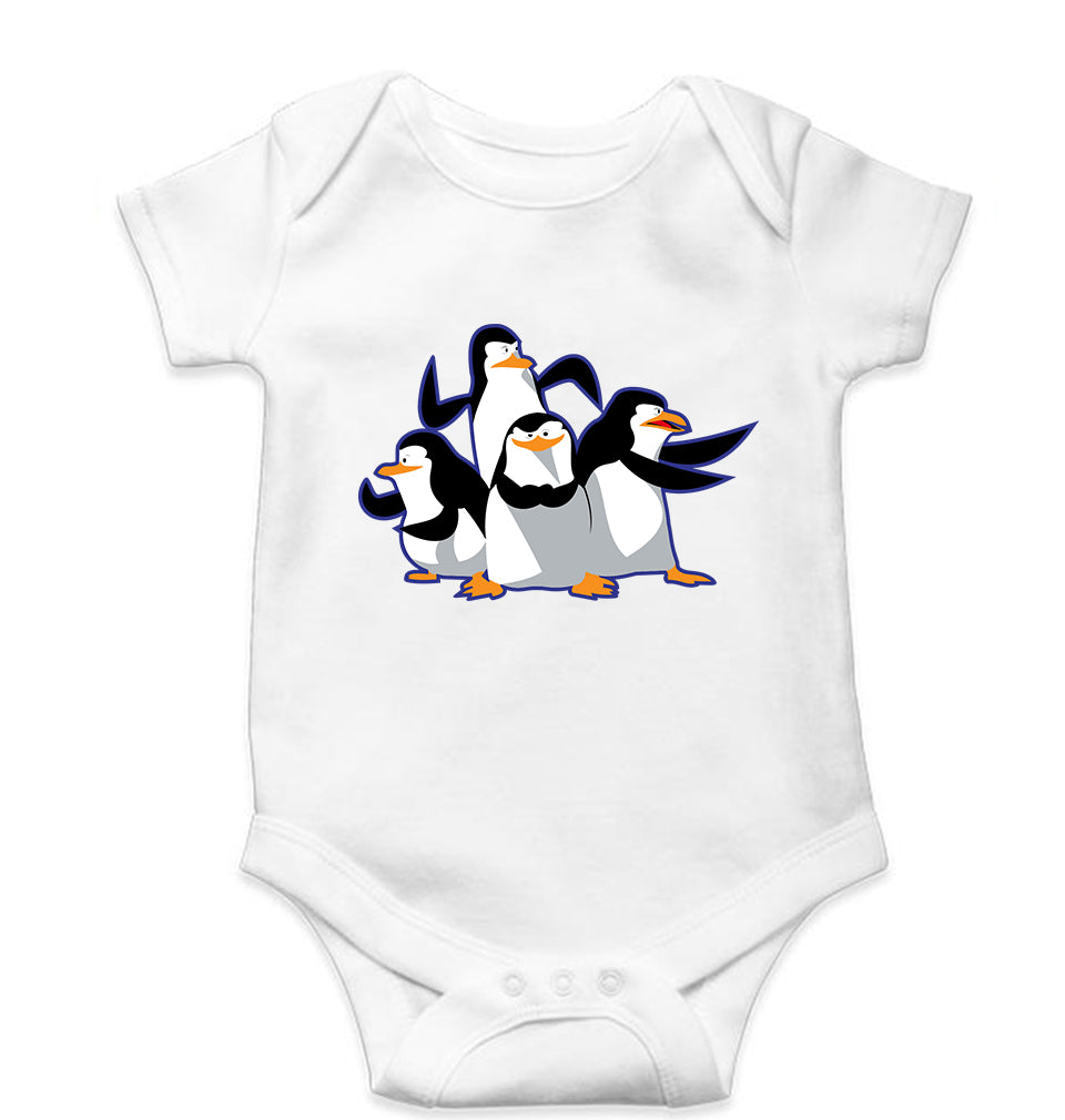 Penguins of Madagascar Kids Romper For Baby Boy/Girl-0-5 Months(18 Inches)-White-Ektarfa.online