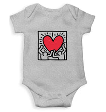 Load image into Gallery viewer, Keith Haring Kids Romper For Baby Boy/Girl-0-5 Months(18 Inches)-Grey-Ektarfa.online
