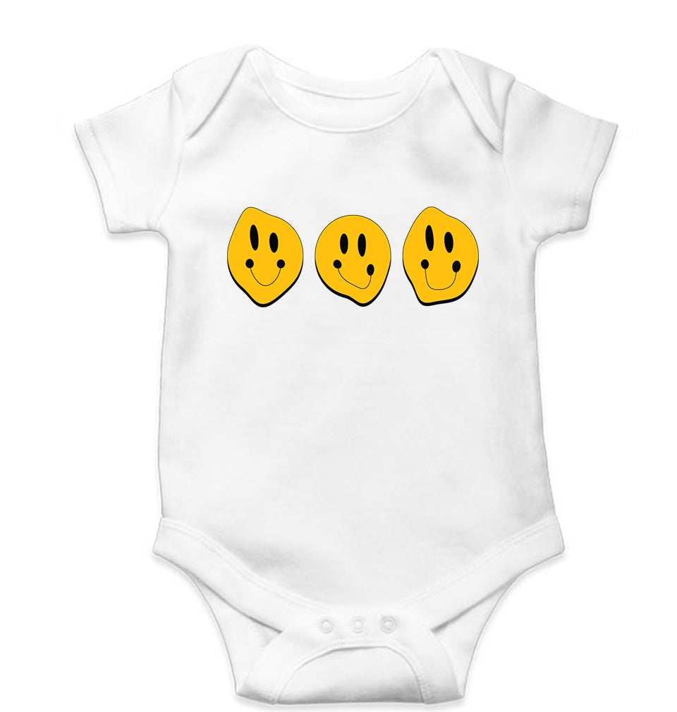 Smiley Kids Romper For Baby Boy/Girl-White-Ektarfa.online