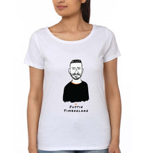 Load image into Gallery viewer, Justin Timberlake T-Shirt for Women-White-Ektarfa.online
