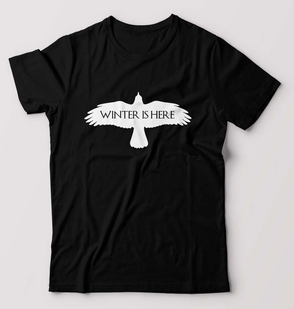 GOT Game Of Thrones Winter Is Here T-Shirt for Men-Black-Ektarfa.online
