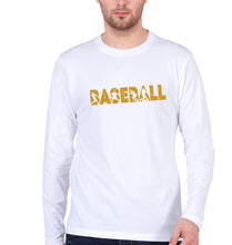 Load image into Gallery viewer, Baseball Full Sleeves T-Shirt for Men-White-Ektarfa.online
