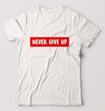 Load image into Gallery viewer, Never Give UP T-Shirt for Men-White-Ektarfa.online
