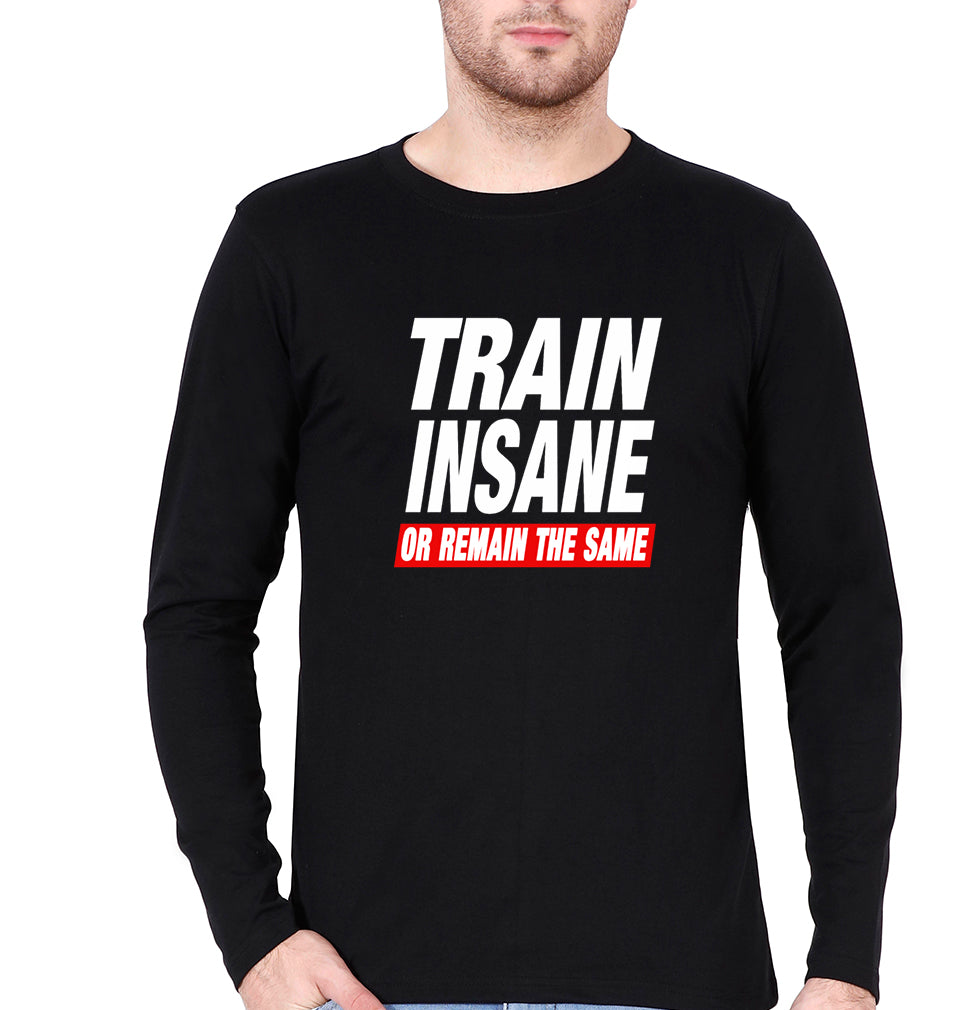 Gym Full Sleeves T-Shirt for Men-Black-Ektarfa.online