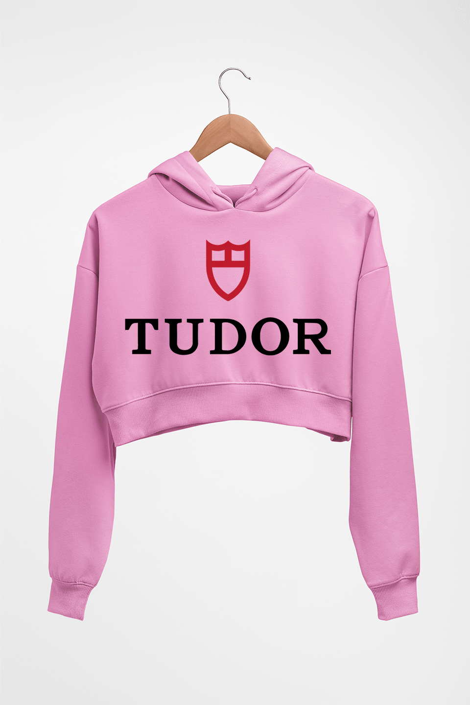 Tudor Crop HOODIE FOR WOMEN-Light Baby Pink-Ektarfa.online