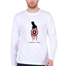 Load image into Gallery viewer, Captain America Superhero Full Sleeves T-Shirt for Men-White-Ektarfa.online
