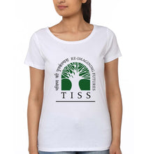 Load image into Gallery viewer, Tata Institute of Social Sciences (TISS) T-Shirt for Women-White-Ektarfa.online
