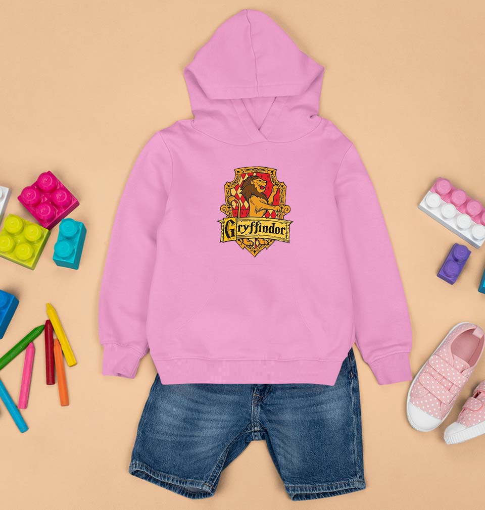 Harry Potter Gryffindor Kids Hoodie for Boy/Girl-Light Baby Pink-Ektarfa.online