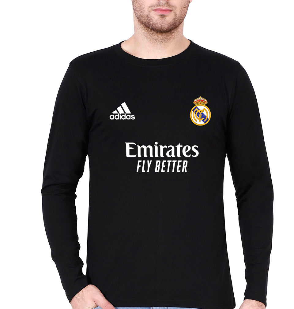 Real Madrid 2021-22 Full Sleeves T-Shirt for Men-Black-Ektarfa.online