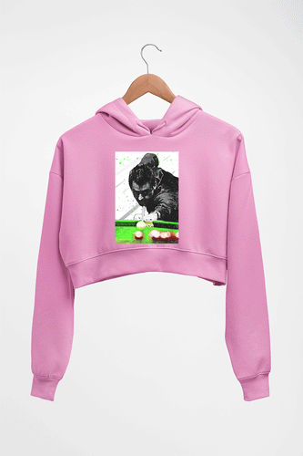 Ronnie O'Sullivan Snooker Crop HOODIE FOR WOMEN-Light Baby Pink-Ektarfa.online