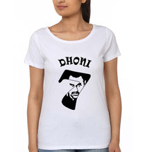 Load image into Gallery viewer, MS Dhoni (MSD) T-Shirt for Women-White-Ektarfa.online
