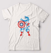 Load image into Gallery viewer, Captain America Superhero T-Shirt for Men-White-Ektarfa.online
