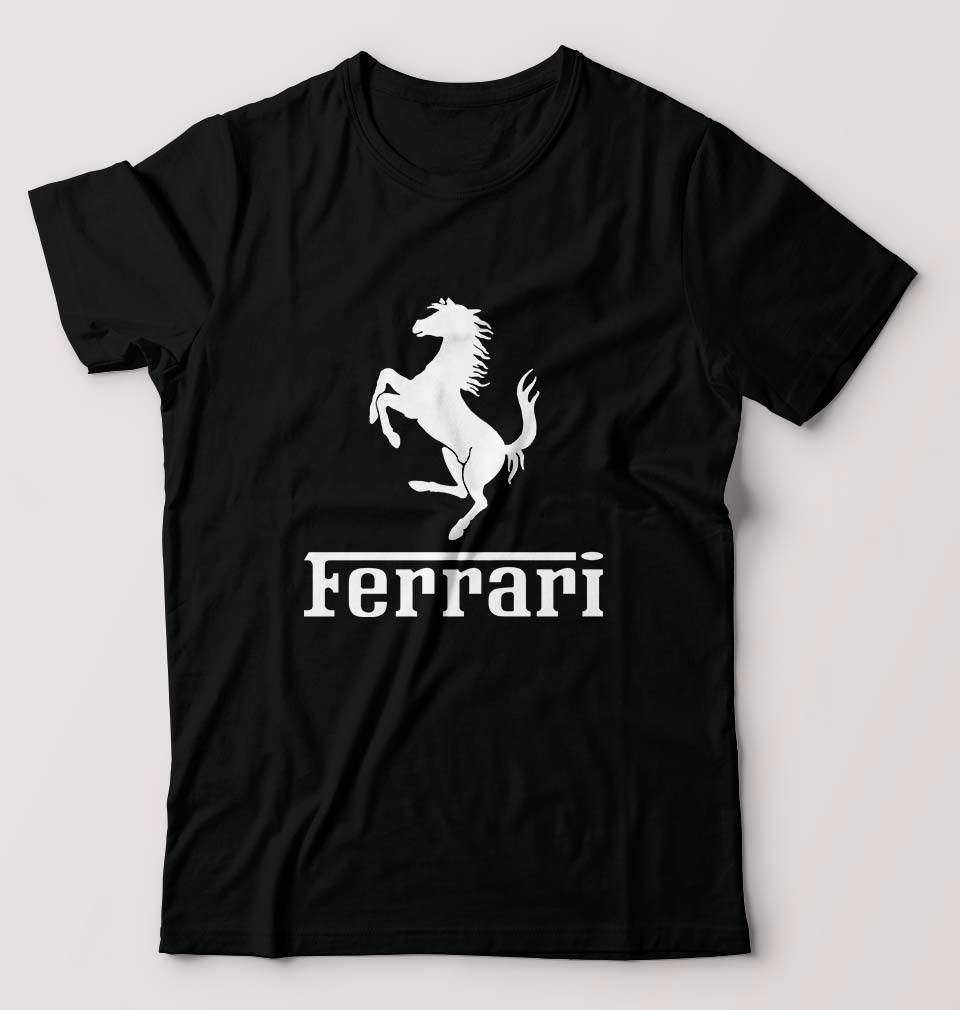 Ferrari F1 T-Shirt for Men-S(38 Inches)-Black-Ektarfa.online