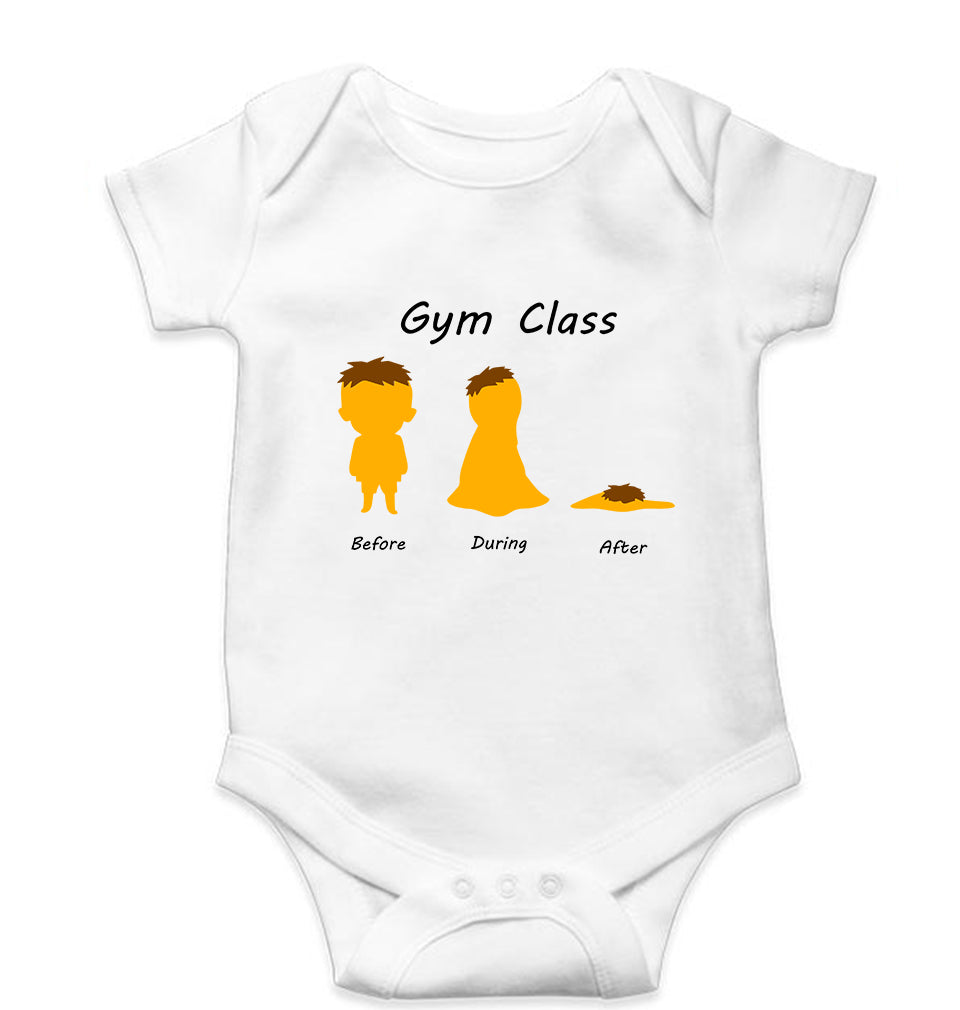Gym Funny Kids Romper For Baby Boy/Girl-White-Ektarfa.online