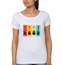 Load image into Gallery viewer, Guitar T-Shirt for Women-White-Ektarfa.online
