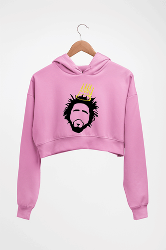 J. Cole Crop HOODIE FOR WOMEN-Light Baby Pink-Ektarfa.online