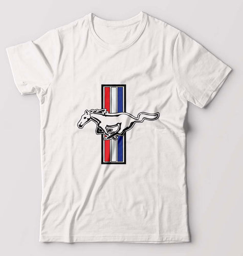 Ford Mustang T-Shirt for Men-White-Ektarfa.online