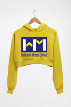 Load image into Gallery viewer, Hindustan Motors Limited Crop HOODIE FOR WOMEN-Mustard Yellow-Ektarfa.online
