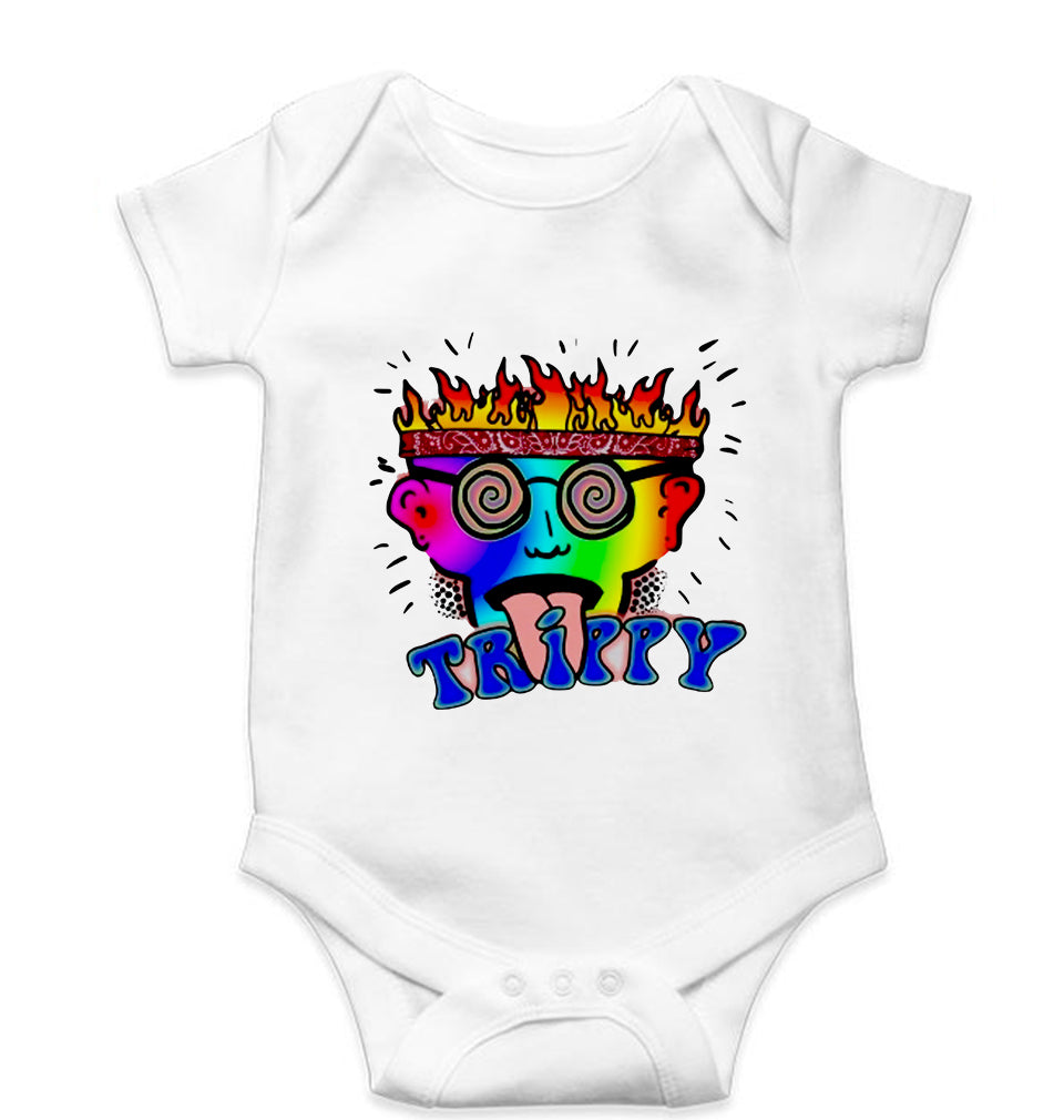 Trippy Kids Romper For Baby Boy/Girl-White-Ektarfa.online