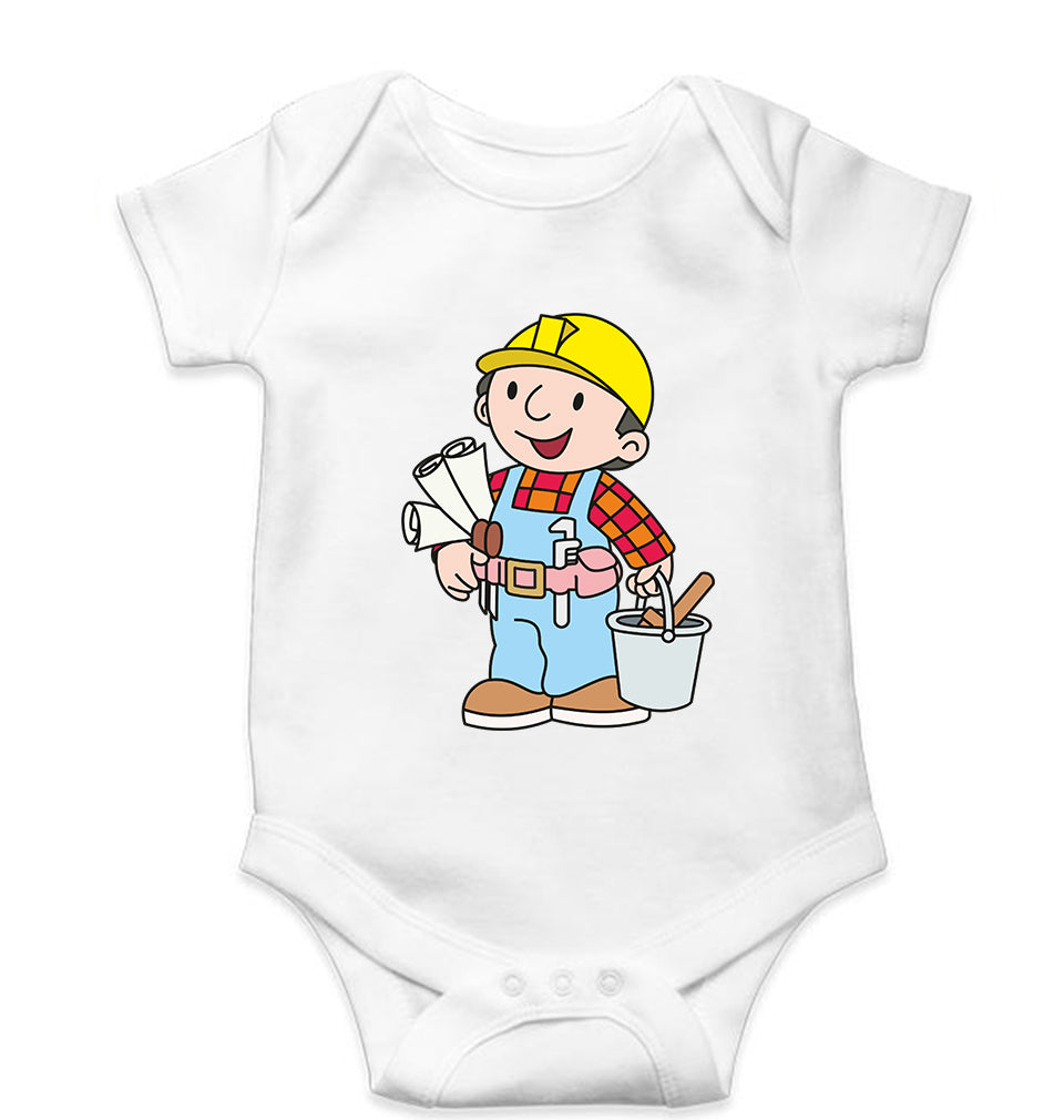 Bob the Builder Kids Romper For Baby Boy/Girl-White-Ektarfa.online