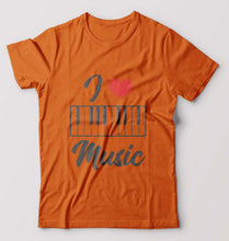 Load image into Gallery viewer, Love Music Piano T-Shirt for Men-Orange-Ektarfa.online
