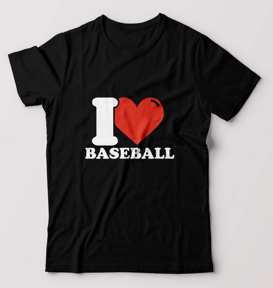 I Love Baseball T-Shirt for Men-Black-Ektarfa.online