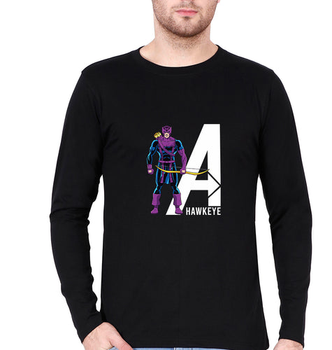 Hawkeye Full Sleeves T-Shirt for Men-Black-Ektarfa.online