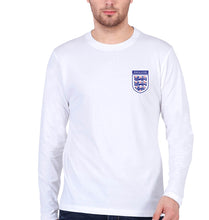 Load image into Gallery viewer, England Football Full Sleeves T-Shirt for Men-White-Ektarfa.online
