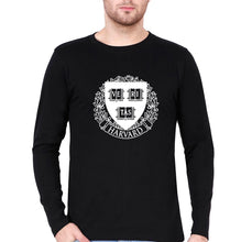 Load image into Gallery viewer, Harvard Full Sleeves T-Shirt for Men-Black-Ektarfa.online
