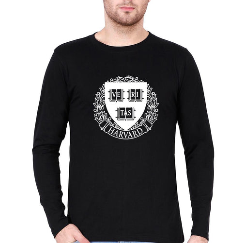 Harvard Full Sleeves T-Shirt for Men-Black-Ektarfa.online