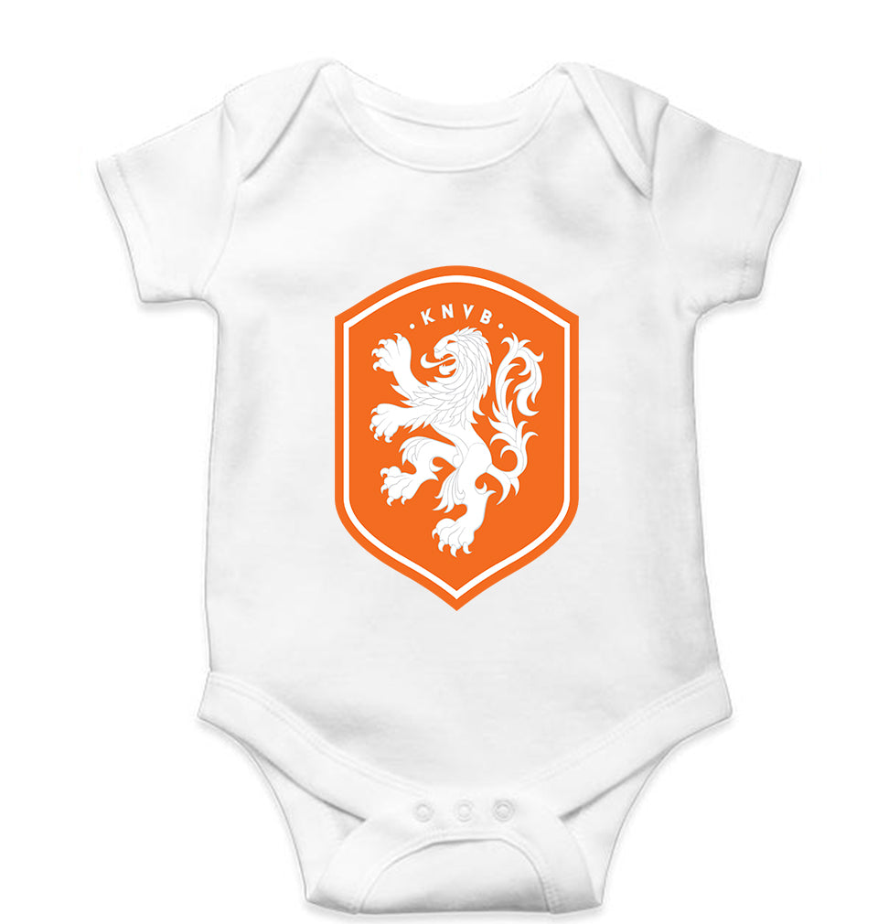 Netherlands Football Kids Romper For Baby Boy/Girl-White-Ektarfa.online