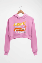 Load image into Gallery viewer, Genius Engineer Crop HOODIE FOR WOMEN-Light Baby Pink-Ektarfa.online
